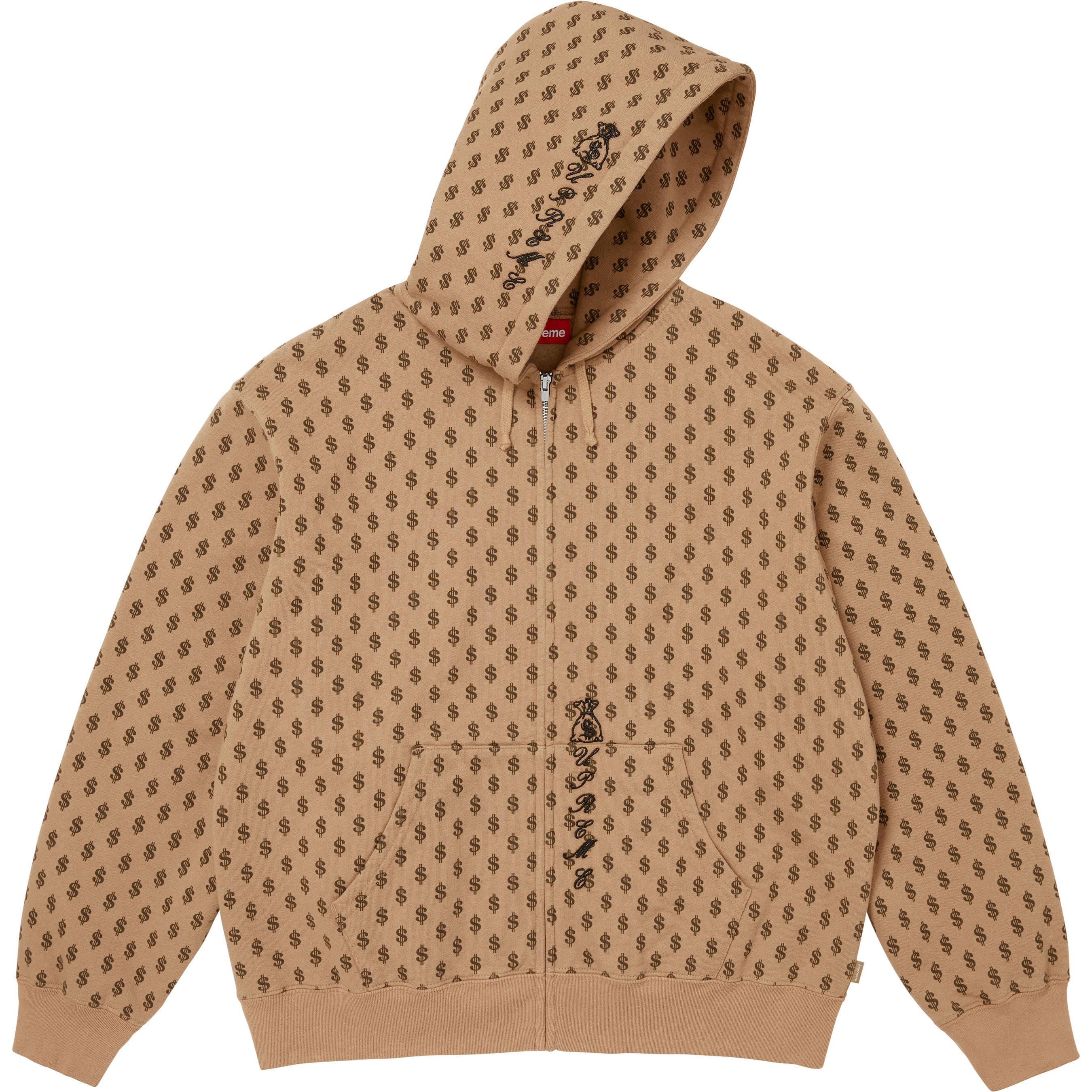 God Over Money Zip Up Hooded Sweatshirt view 16